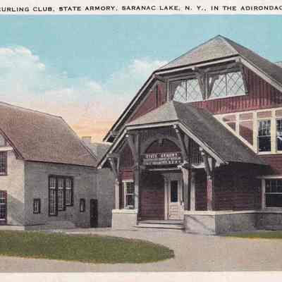 Skating and Curling Club, State Armory, Saranac Lake, N. Y. in the Adirondacks.
