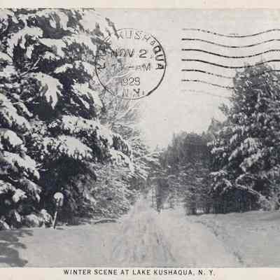 Winter Scenes at Lake Kushaqua, N. Y.