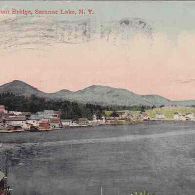Lake Flower, from Bridge, Saranac Lake, N. Y.