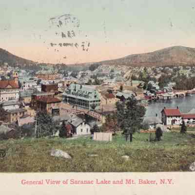 General View of Saranac Lake and Mt. Baker, N.Y.