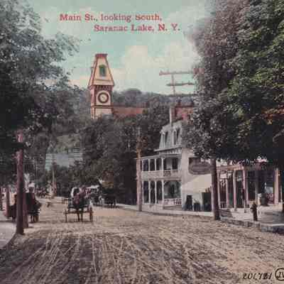 Main St., looking South, Saranac Lake, N. Y.