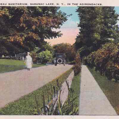 Drive at Trudeau Sanitarium, Saranac Lake, N. Y., in the Adirondacks.