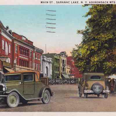 Main St., Saranac Lake, N. Y. Adirondack Mts.