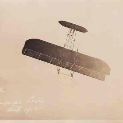 Aeroplane at Saranac Lake, Oct 1912.