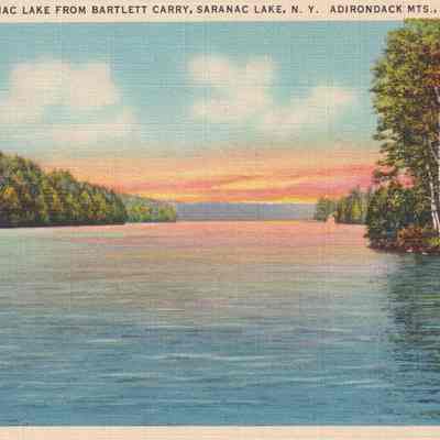 Upper Saranac Lake from Bartlett Carry, Saranac Lake, N. Y., Adirondack Mts.