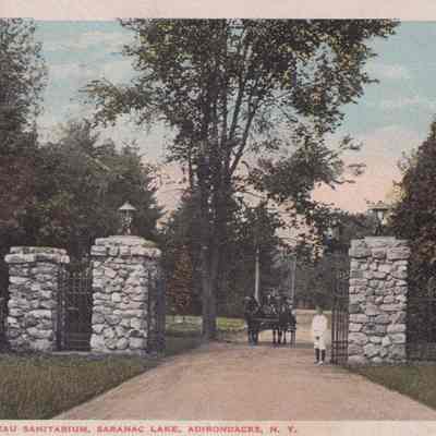 Entrance to Trudeau Sanitarium, Saranac Lake, Adirondacks, N. Y.