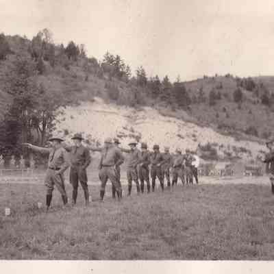 Pistol Match between Game Protector and Troopers. 50th Anniversary, Lake Placid, September 12th, 1935. Match won by Troopers.