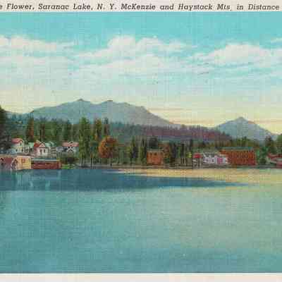 Lake Flower, Saranac Lake, N. Y. McKensize and Haystack Mts. in Distance