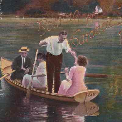 Boating in Saranac Lake N.Y.