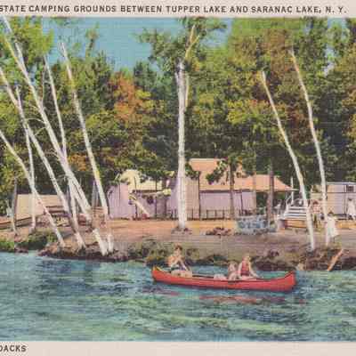 Fish Creek, State Camping Grounds Between Tupper Lake and Saranac Lake, N. Y. In the Adirondacks.