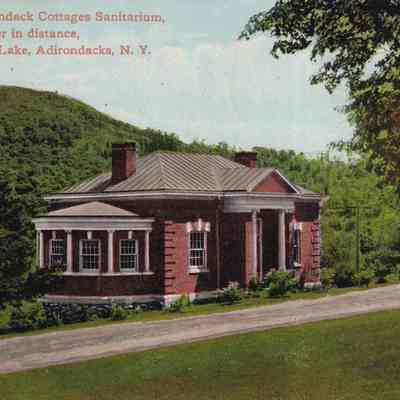 Library at Adirondack Cottages Sanitarium, Mt. Baker in the Distance, near Saranac Lake, Adirondacks, N. Y.