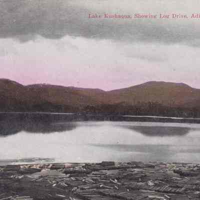 Lake Kushaqua, Showing Log Drive, Adirondack Mts., N.Y.