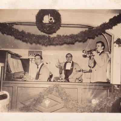 Henry H. Leis Musical Trio Playing Christmas 1943
