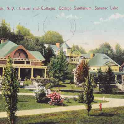 Adirondack Mts., N. Y. - Chapel and Cottages, Cottage Sanitarium, Saranac Lake