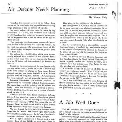 Air defence needs planning