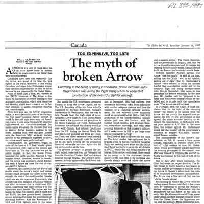 Too Expensive, too late - The myth of the broken Arrow