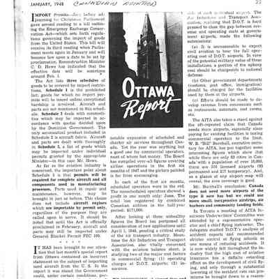 Ottawa Report - Jan 1948