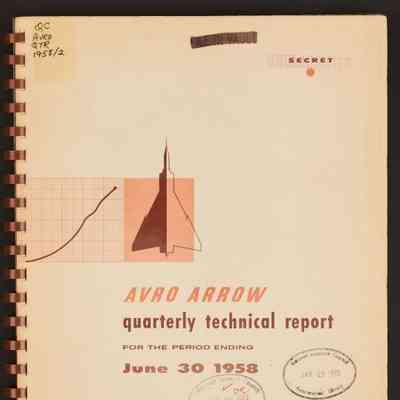 Avro Arrow quarterly technical report: for period ending June 30 1958