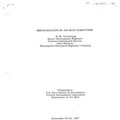 Mechanization of Air Data Computers