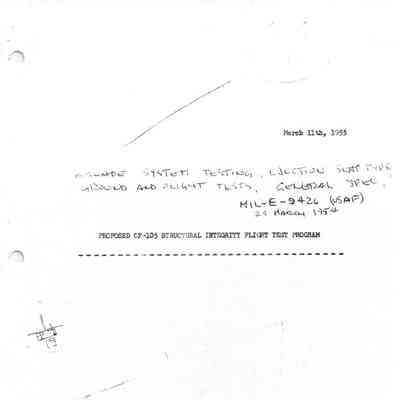 Arrow Flight Test Manual - includes "Proposed CF-105 Structural Integrity Flight Test Program"
