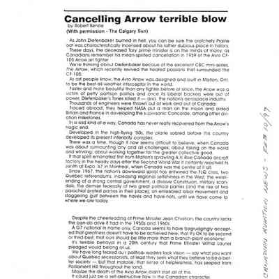 Cancelling Arrow terrible blow