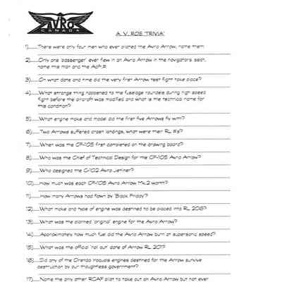 A.V. Roe Trivia
