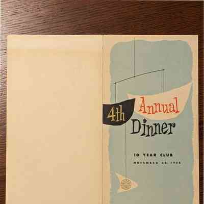 4th Annual Dinner 10 year club