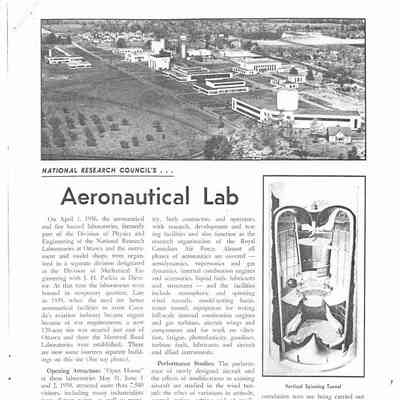 National Research Council's… Aeronautical Lab