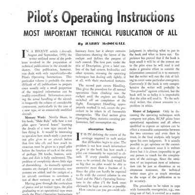 Pilot's Operating Instructions-Most Important Technical Publication of All