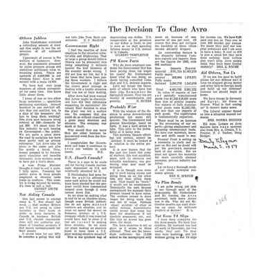 The Decision to close Arrow