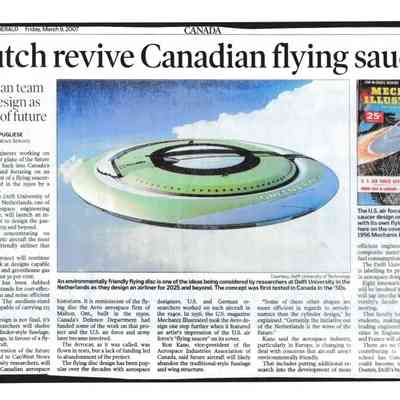 Dutch revive Canadian Flying Saucer - Mar 2007