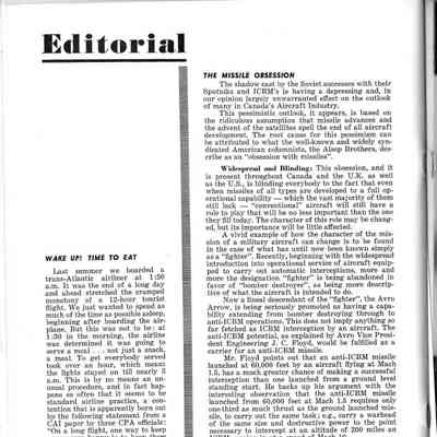 Editorial (Aircraft) - Jan 1958