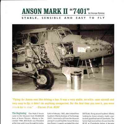 Avro Anson Mark II 7401 - Stable, Sensible and Easy to Fly