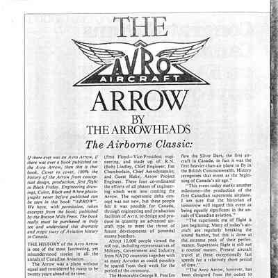 The Avro Arrow by the Arrowheads