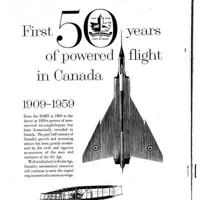 first 50 yrs of powered flight in canada