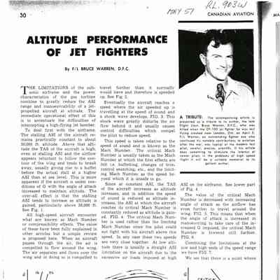 Altitude Performance of Jet Fighters
