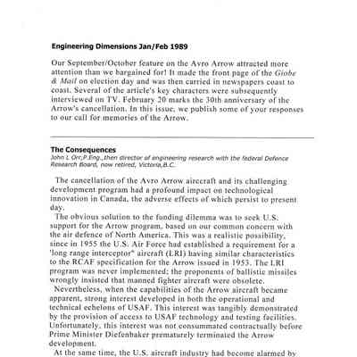 Bring Down The Arrow - A 30 Year Perspective