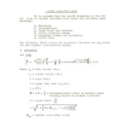 Weight Estimation Data