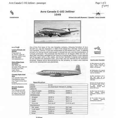 Avro Canada C-102 Jetliner