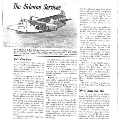 The Airborne Services - May 1959