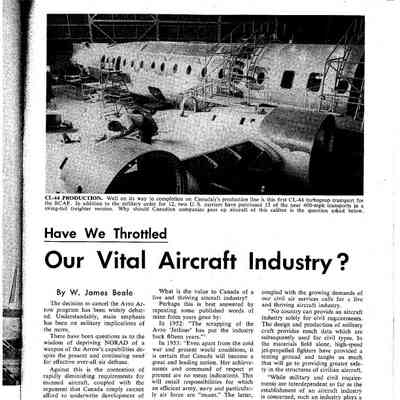 Have we throttles our vital aircraft industry?