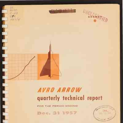 Avro Arrow quarterly technical report: for period ending Dec. 31 1957