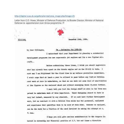 CD Howe letter