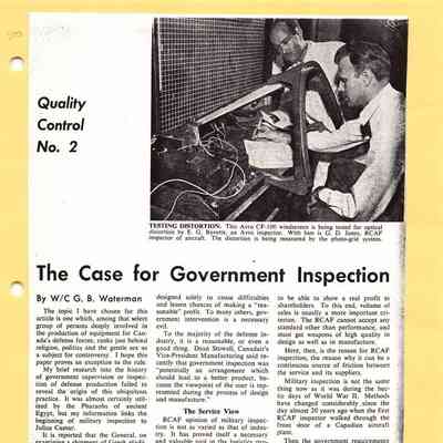 Quality Control No. 2 - The Case for Government Inspection