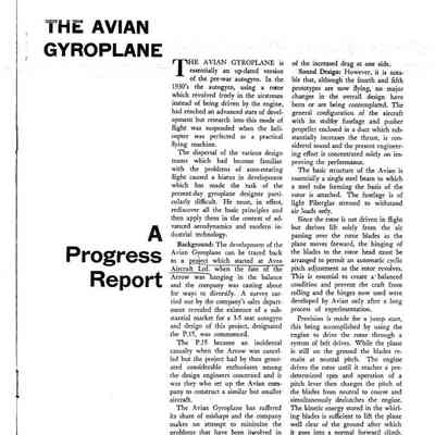 The Avian Gyroplane