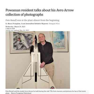 Powassan resident talks about his Avro Arrow collection of photographs