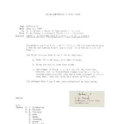 Arrow 1 Instrumentation for C105/1 - Part 3 Issue 9