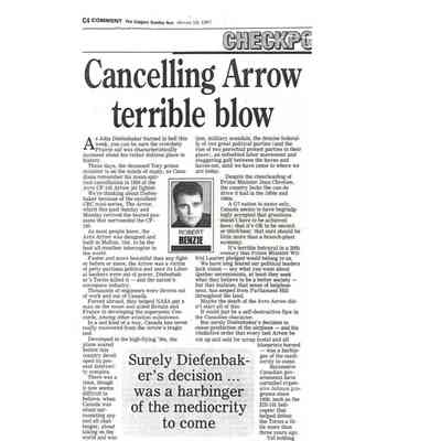 Cancelling Arrow terrible blow