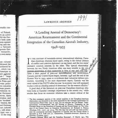 Extract from Leading Arsenal of Democracy 1948-1953