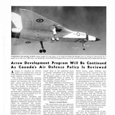 Arrow development Program will be continued